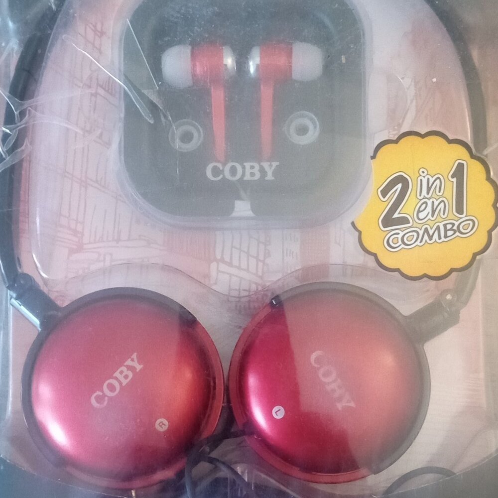 Coby Jammerz Ultra 2 in 1 DJ Stereo Headphones + Earphones for iPod, MP3 NEW